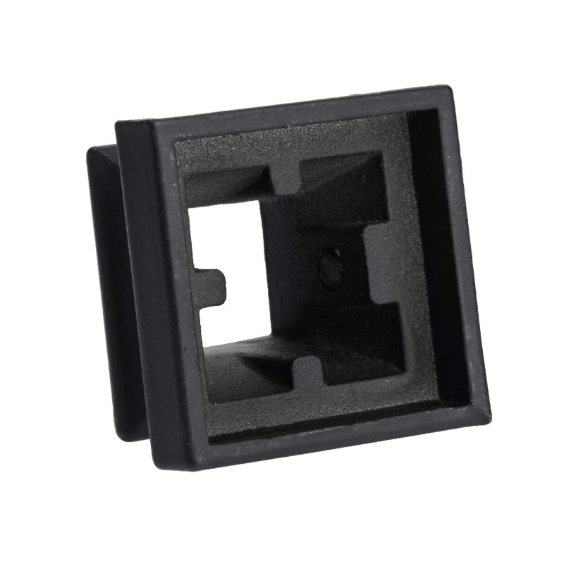 Senmit Iron Baluster Shoes - Flat Shoe with Screw - for 1/2"" Square Balusters - Set of 50 (Satin Black) - Image 3
